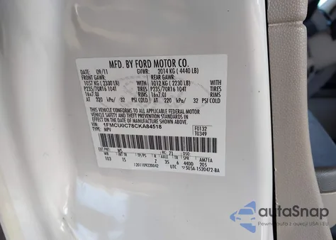 2012 Ford Escape Xls z USA, uszkodzony, nr VIN 1FMCU0C78CKA84518